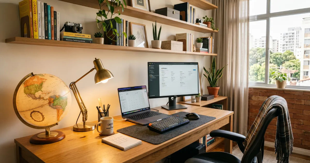 home office decorado e moderno