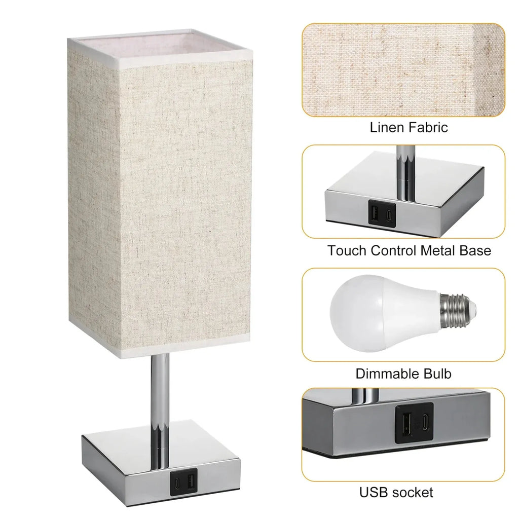 The Classic Touch Table Lamp: Timeless Style with USB Charging