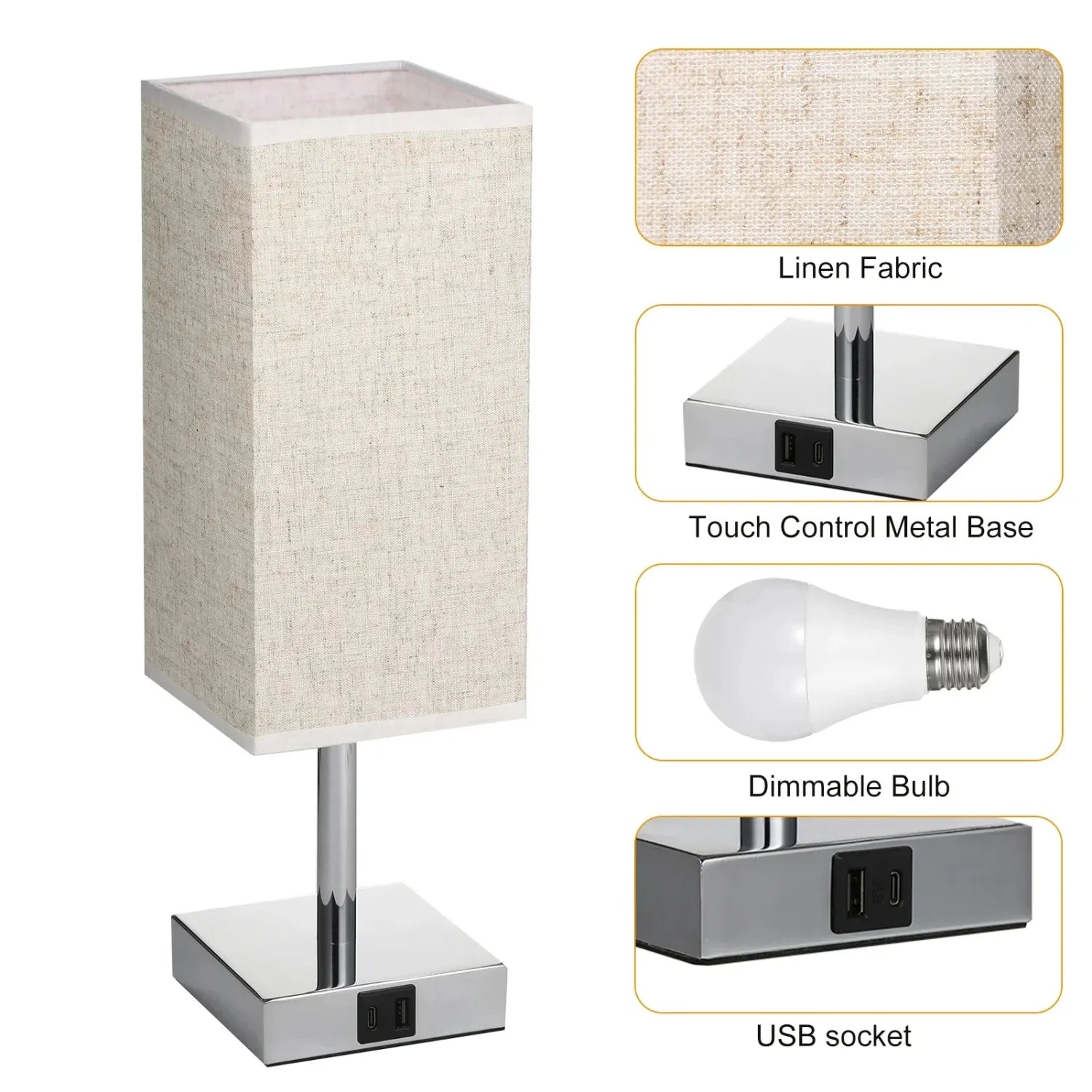 The Classic Touch Table Lamp: Timeless Style with USB Charging