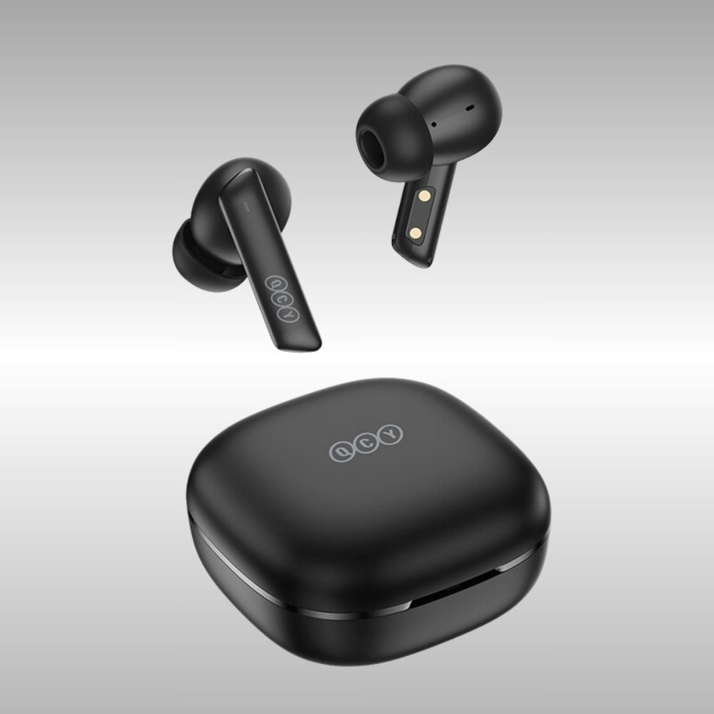 Você quer Cancelamento de Ruídos? Então trouxemos para você o Fone sem fio QCY HT05. A Renomada Marca QCY inovou mais uma vez agora com o HT05®. A maior e melhor qualidade musical que já desenvolvemos.