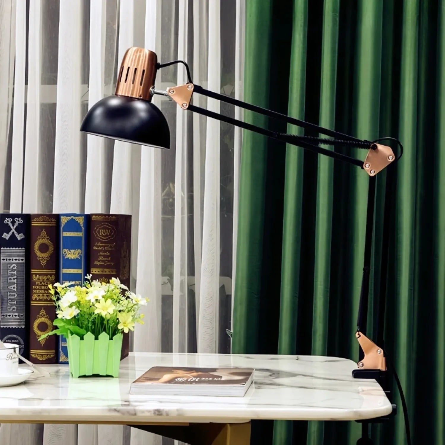 Industrial Swing Arm Lamp: Your Versatile Desk & Reading Light