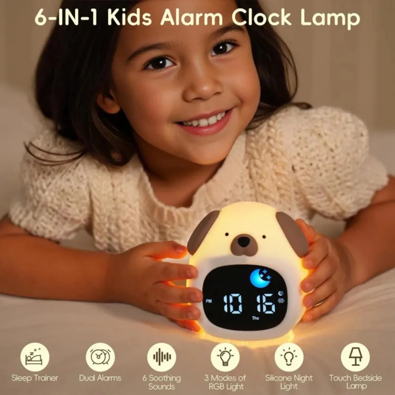 Pup-Perfect | The Puppy-Shaped Kids' Alarm Clock