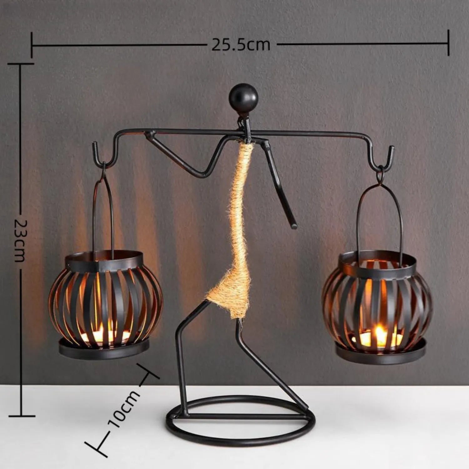 Abstract Metal Candlestick: A Modern Sculpture for Your Home