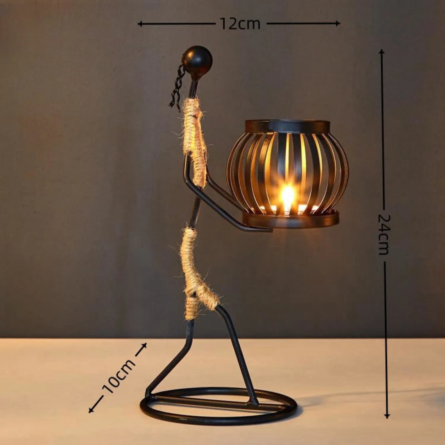 Abstract Metal Candlestick: A Modern Sculpture for Your Home