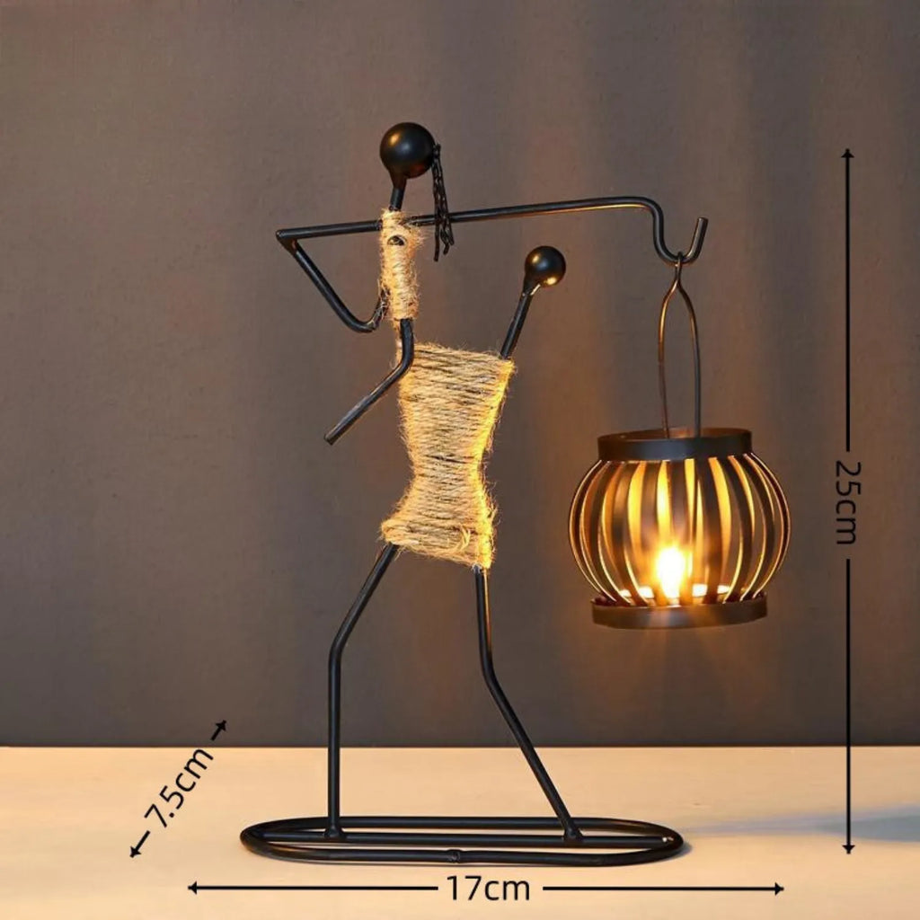 Abstract Metal Candlestick: A Modern Sculpture for Your Home