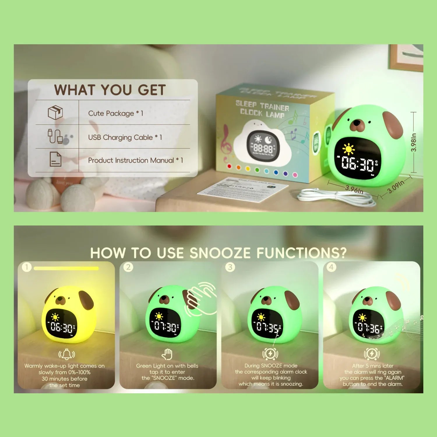 Pup-Perfect | The Puppy-Shaped Kids' Alarm Clock