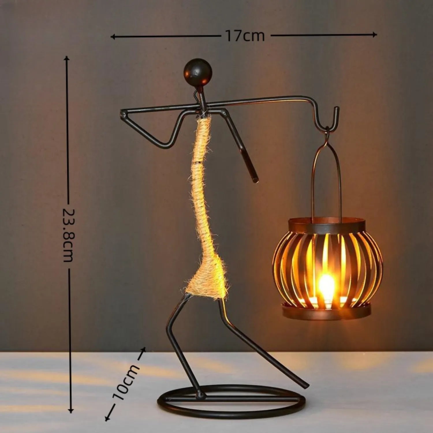 Abstract Metal Candlestick: A Modern Sculpture for Your Home