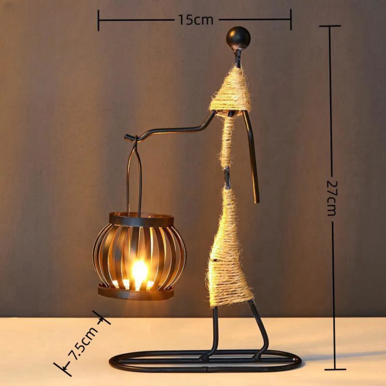Abstract Metal Candlestick: A Modern Sculpture for Your Home
