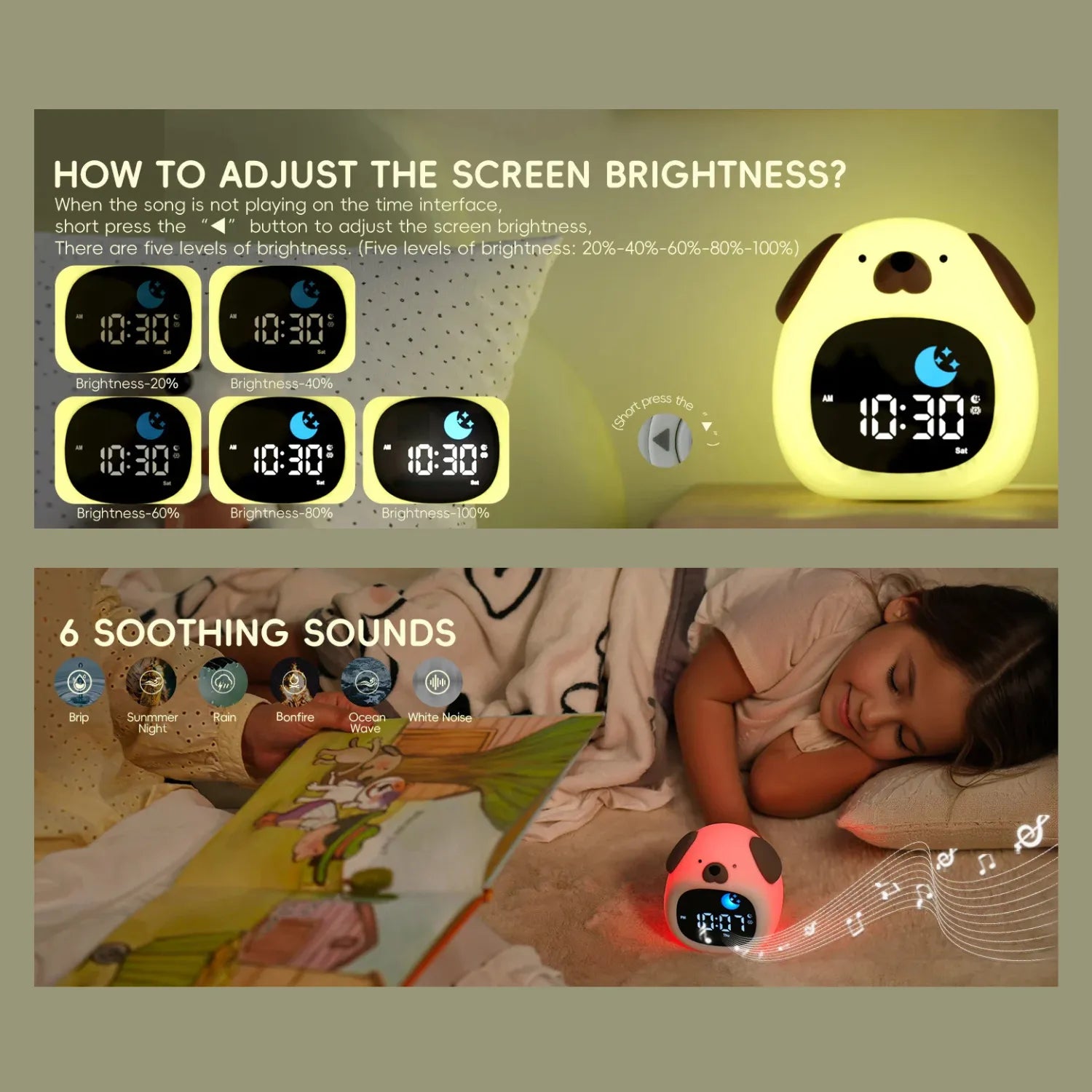 Pup-Perfect | The Puppy-Shaped Kids' Alarm Clock