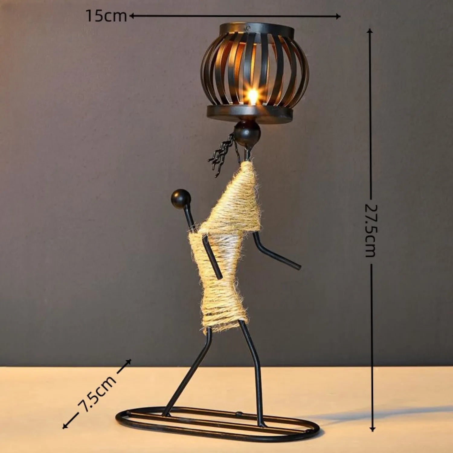 Abstract Metal Candlestick: A Modern Sculpture for Your Home