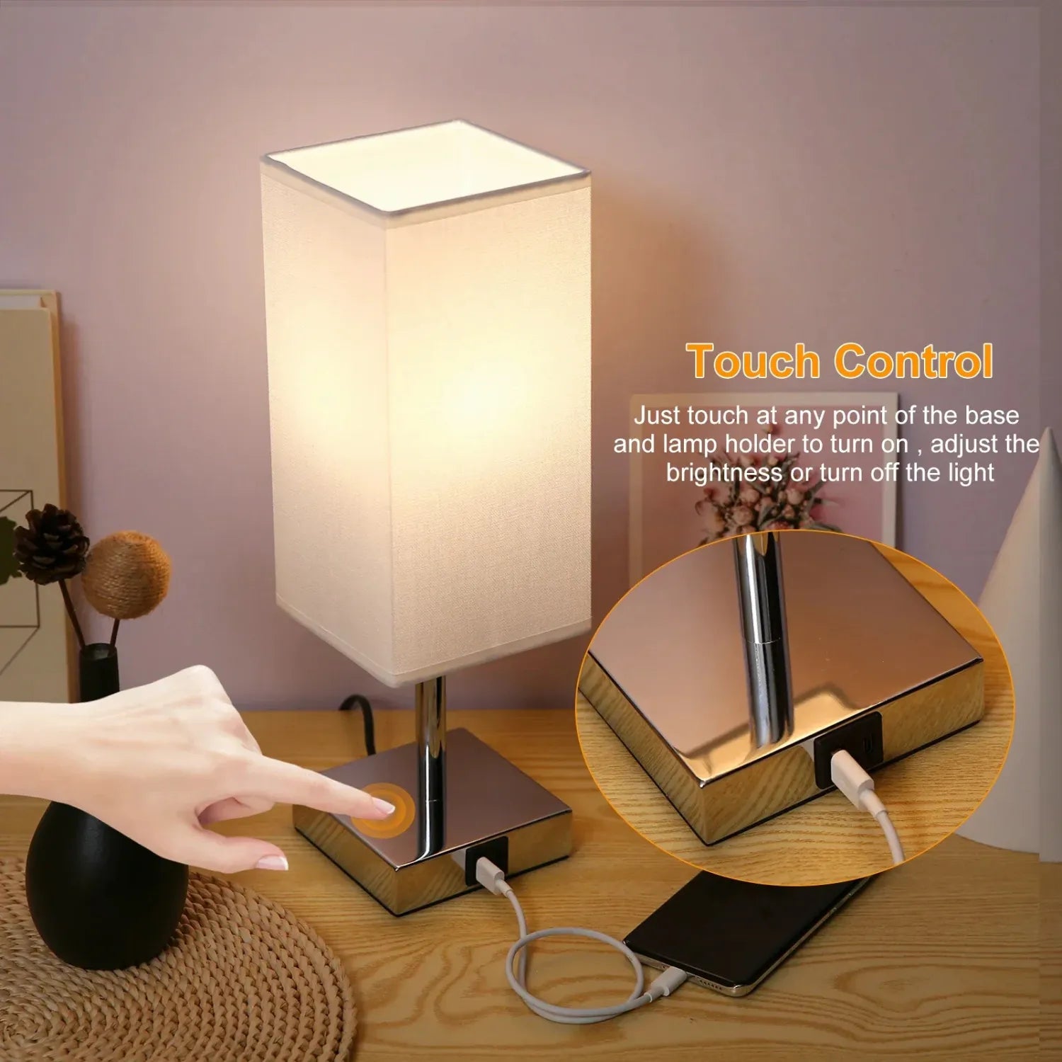 The Classic Touch Table Lamp: Timeless Style with USB Charging