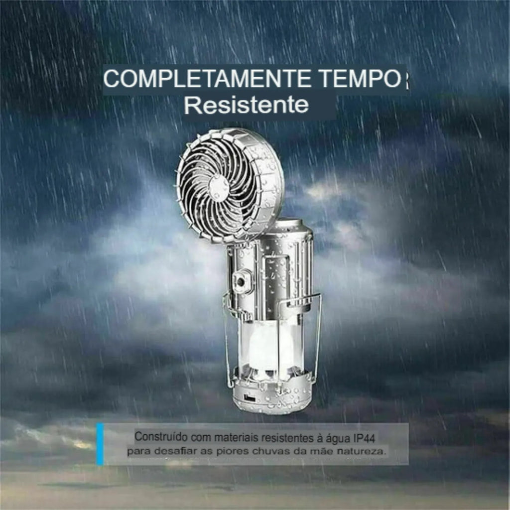 Lanterna Solar com Ventilador para Camping: Sua Aventura com Conforto!