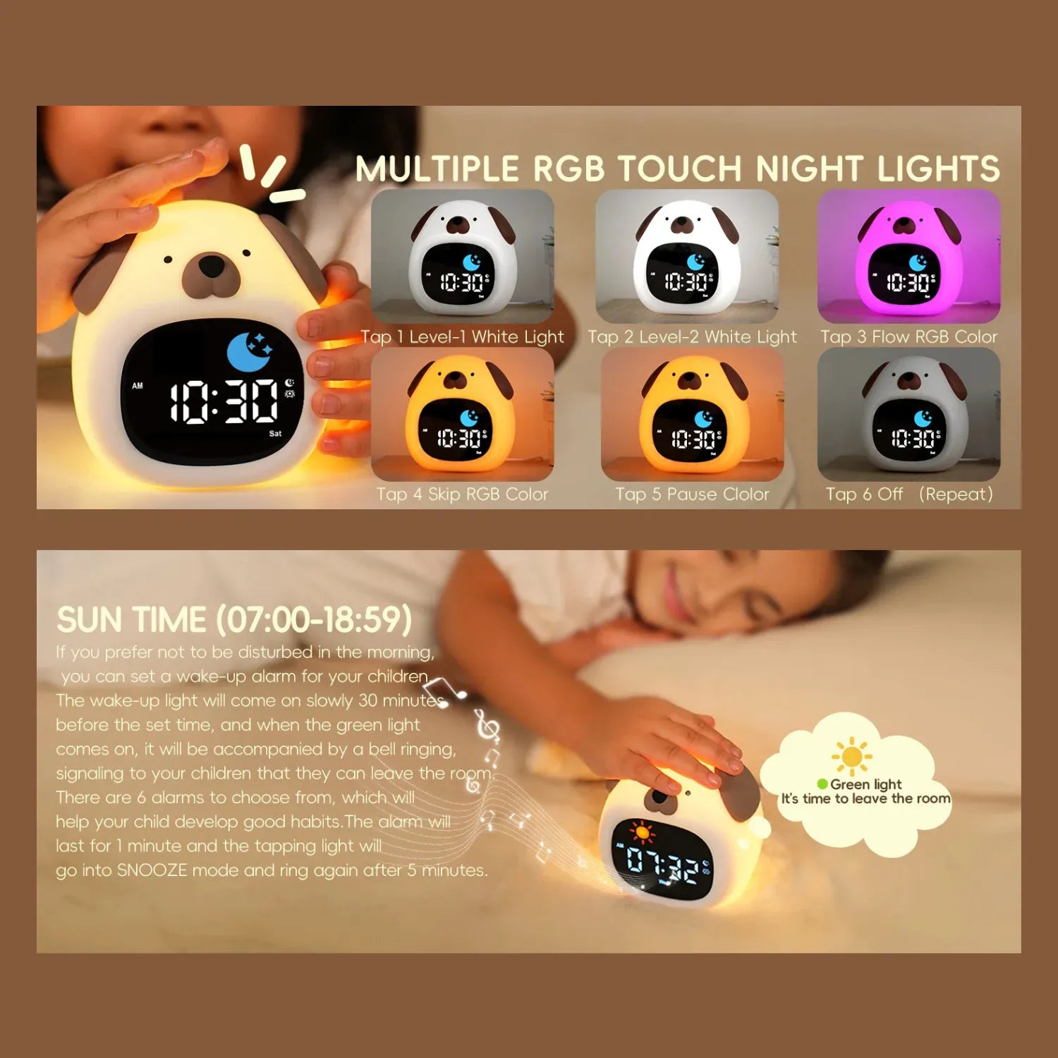 Pup-Perfect | The Puppy-Shaped Kids' Alarm Clock