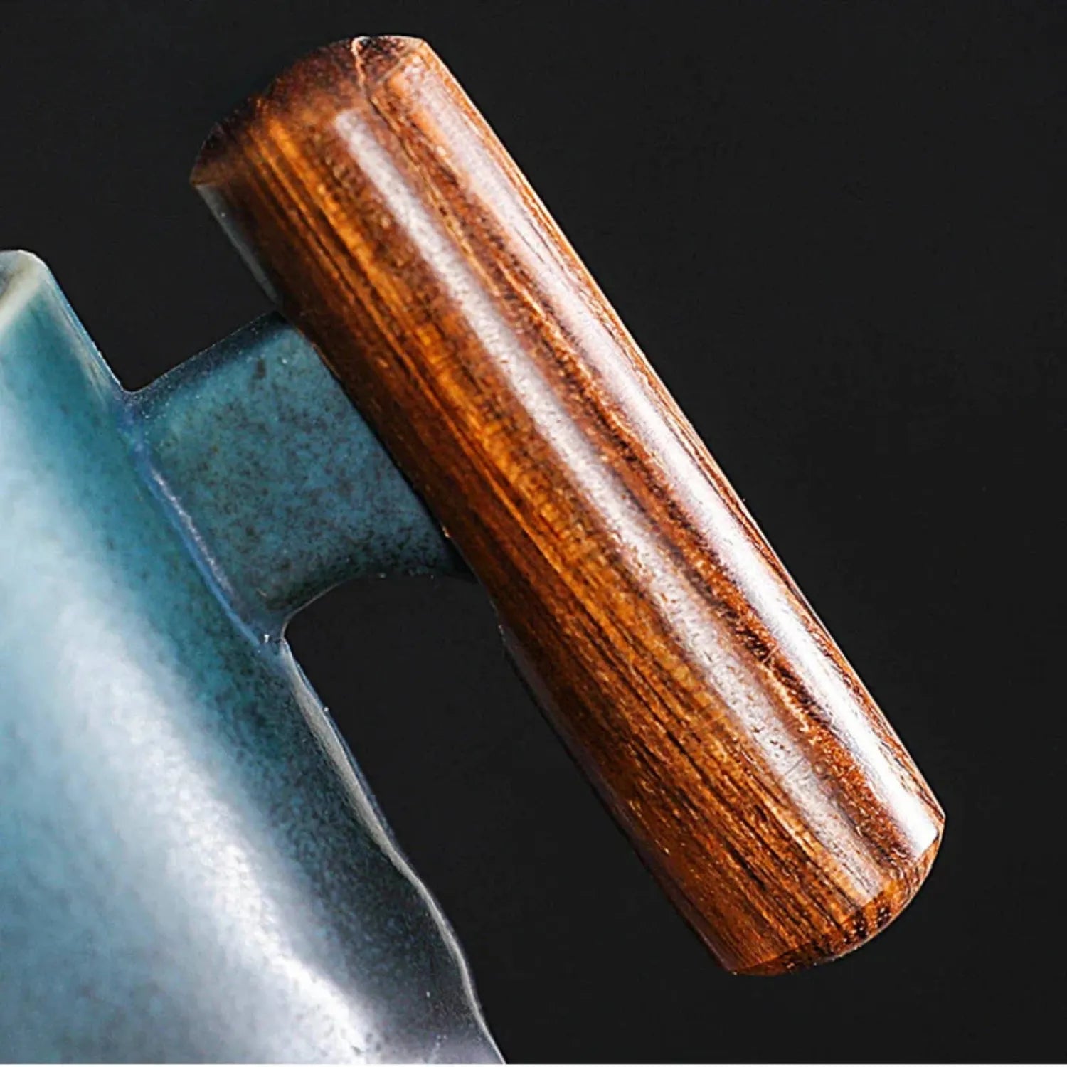 Vintage Ceramic Mug with Wooden Handle | A Unique Coffee Cup