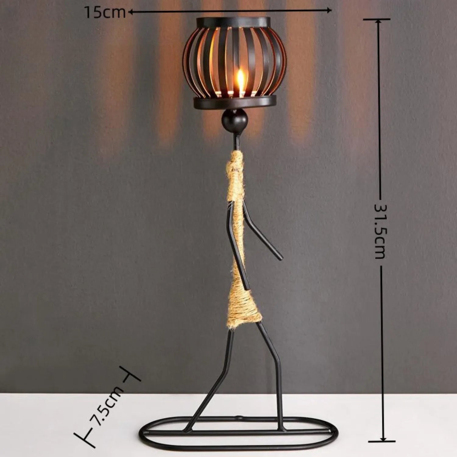 Abstract Metal Candlestick: A Modern Sculpture for Your Home