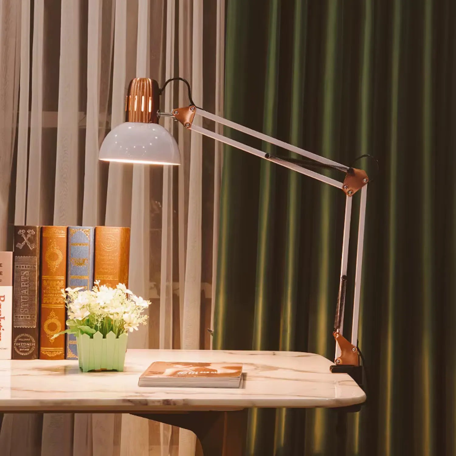 Industrial Swing Arm Lamp: Your Versatile Desk & Reading Light
