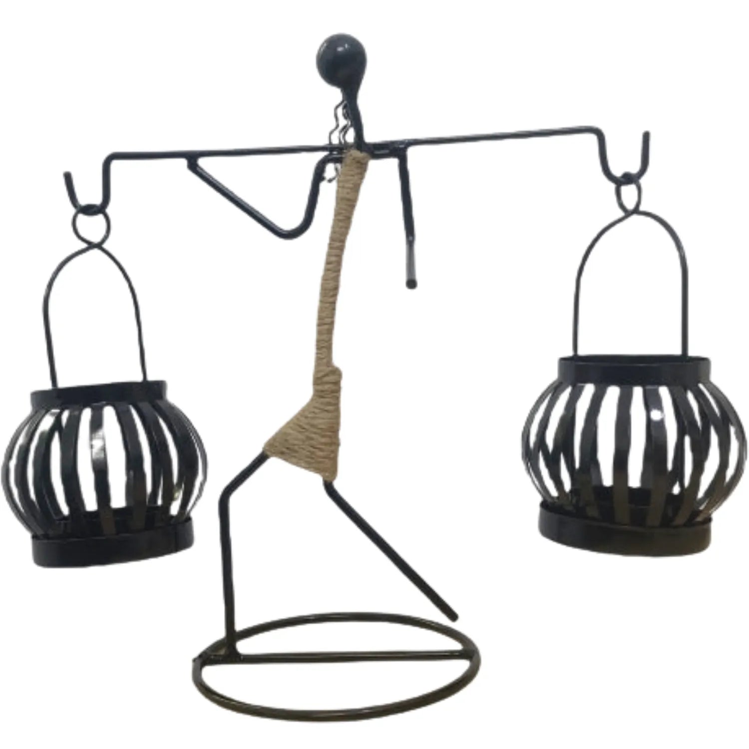 Abstract Metal Candlestick: A Modern Sculpture for Your Home