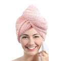 Toalha de Cabelo em Microfibra - Turbante Super Absorvente Anti-Frizz