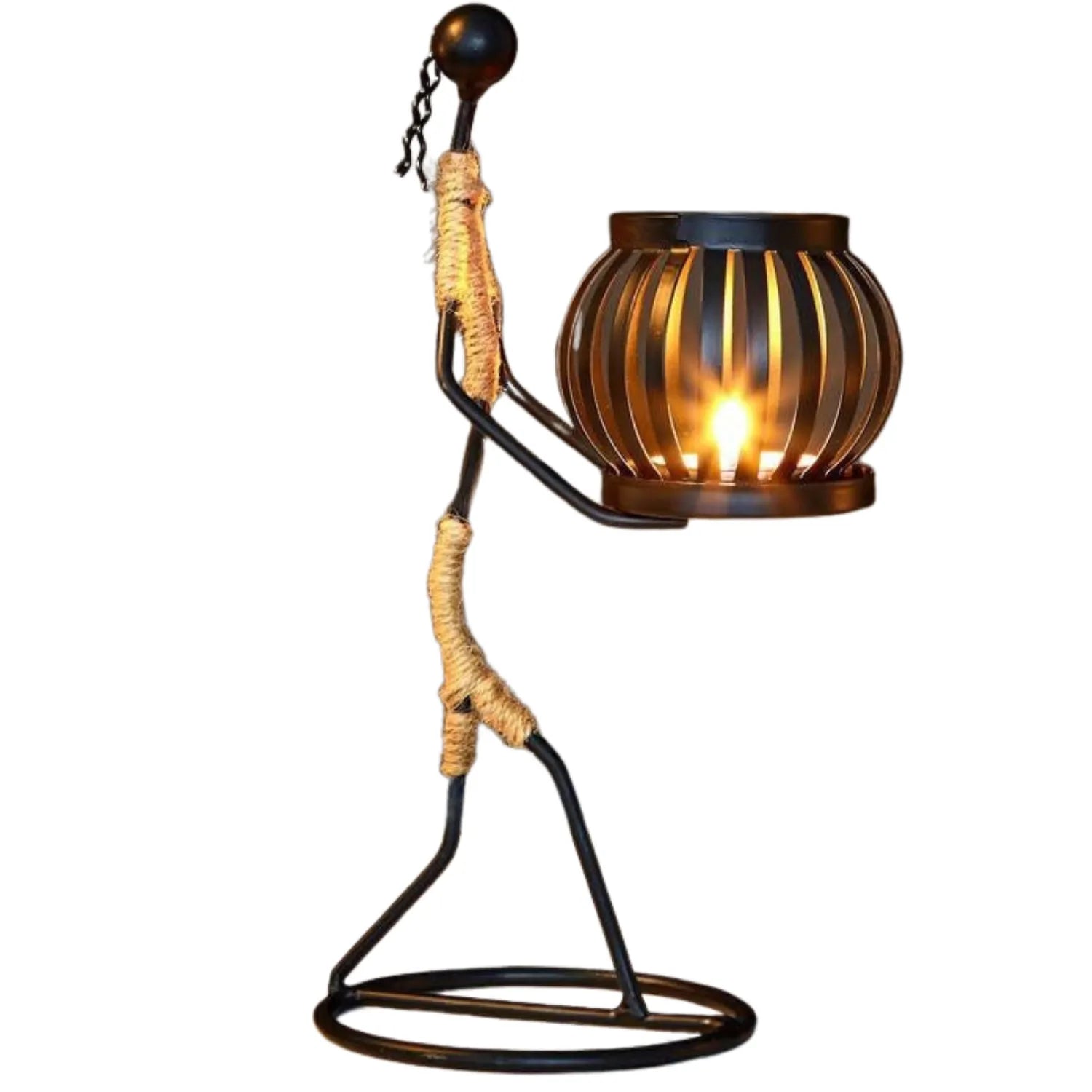 Abstract Metal Candlestick: A Modern Sculpture for Your Home